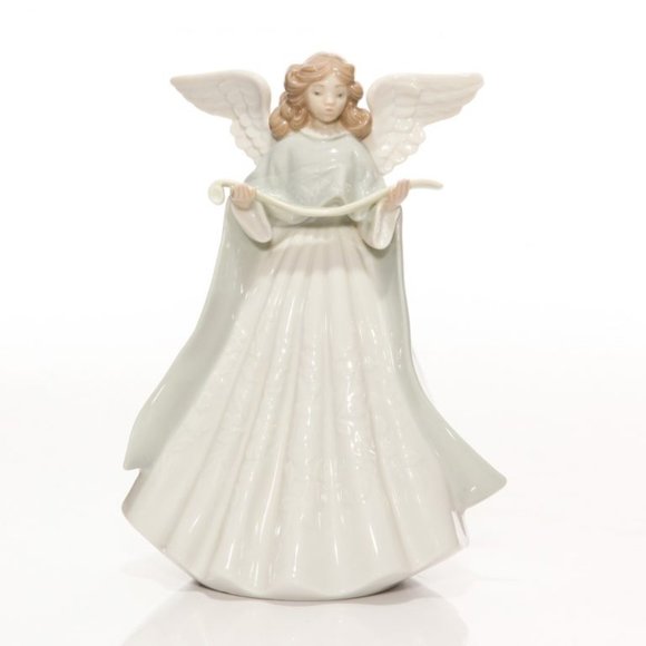 Lladro Holiday Lladro Singing Angel Figurine Tree Topper 5875
